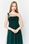 Women Mesh Casual Maxi Dress, Green - 2