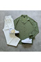 2-Piece Combination Shirt and Trousers Alas Wrinkled Fabric