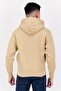Men Hooded Brand Logo Long Sleeves Sweatshirt, Tan - 4