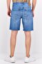 Men Washed Denim Short, Blue - 3