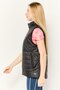 Women Sportswear Fit Sleeveless Outdoor Vest Jackets, Black - 3