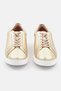 Women Rally Sneaker Lace Up Casual Shoes, Gold - 3