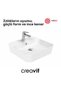 Loop Kare Çanak Lavabo 45 cm Beyaz - 2