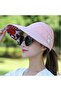 Dark Pink Wide Visor Sunscreen Women's Cap - Visor Sports Tennis Cap - 2