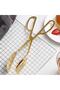 Stainless Steel Scissor Tongs Serving Tongs Buffet Barbecue Dessert Meat Bread Cake Vegetable Tongs Gold - 6