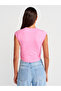 30899 Top-Pink with Shirring Detail on the Sides - 2