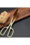 Stainless Steel Scissor Tongs Serving Tongs Buffet Barbecue Dessert Meat Bread Cake Vegetable Tongs Gold - 8