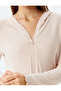 Soft Textured Hooded Knitted Crop Pajama Top - 5