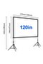 Projector Screen with Stand -120 inch 16:9 4K HD with Four-Legged Frame Carry Bag for Home Theater - 2