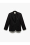 Long Sleeve Flap Pocket Double Breasted Blazer Jacket - 3