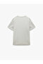 Crew Neck Short Sleeve Cotton Printed T-Shirt - 4