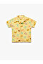 Cotton Fruit Printed Short Sleeve Polo Neck T-Shirt