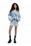 High Waist Relaxed Fit Cotton Ripped Mini Denim Shorts - 2