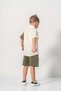 Muslin Fabric Cotton Summer Shorts Boy's Suit M00733 Green - 3