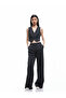 Standard Waist Pleat Detailed Pocket Wide Leg Fabric Pants - 2