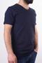 Twi̇ster Jeans 1827 Navy Blue V-Neck Men's T-Shirt