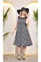 Black Lace Collar Floral Print Plus Size Dress - 2