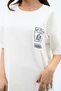 Women's Printed Oversize T-shirt Dress 5218-24 - 4