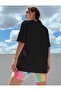 Black Plain Oversized T-Shirt Summer 100% Cotton - 5