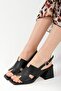 Verena Black Color Heeled Women's Sandals - 2