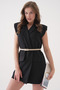 Women's Thin Faux Leather Oval Buckle Elegant Beige Belt 7400 - 3