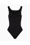 Women Woven Fabric Slim Fit Square Collar Strap Black Body Xw001173 Af14668-Uc001 - 3