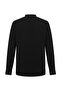 Men's Black Linen Blend Regular Fit Shirt - 2