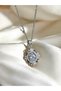 Colorful Steel Necklace with Oval Stone Detail - 2