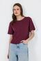 Claret Red Crew Neck 100% Cotton Relaxed Fit T-Shirt 2142m - 2