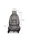 Auto Wicker Bamboo Cushion Front Black Double Set with Lumbar Support Anti-Sweat Wf-1819-Bk - 4