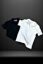 Women's Polo Neck Ribbed Camisole Short Sleeve T-Shirt - 3