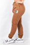 Women Drawstring Graphic Print Jogger Pants, Brown - 4