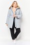 Women Sportswear Fit Long Sleeve Outdoor Hooded Jacket, Grey - 2