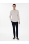 Beige Slim Fit Striped Long Sleeve Shirt 50301583-Vr011 - 4