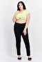 Women Plus Size Scoop Neck Short Sleeve Solid Shirt, Lime Green - 3