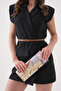 Women's Stylish Thin Faux Leather Minimal Design Brown Belt 7500 - 4