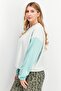 Women Oversized Long Sleeve Training Sweatshirt, Mint - 3