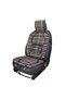 Auto Wicker Bamboo Cushion Front Black Double Set with Lumbar Support Anti-Sweat Wf-1819-Bk