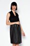 Women Petite Plain Sheath Dress, Black