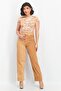 Women Regular Fit Textured Corduroy Pants, Brown - 2