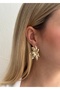 Women's Bix Gold Color Earrings 4 cm - 5