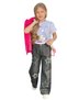 Girl's Printed T-Shirt Loose Cut Star Detailed Jean Pants Fuchsia Blazer Jacket Bottom Top Set - 7