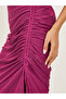 Striped Ruched Sleeveless Sheath Midi Dress - 4