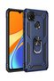 Redmi 9C Case with Ring Magnetic Vega Cover Navy Blue + Ghost Screen Protector