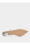 Bow Detail Transparent Block Heel Sandals - 6