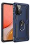 Galaxy A72 Case with Ring Magnetic Vega Cover Navy Blue + Full Covering Screen Protector