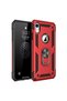 Case for iPhone Xr with Ring Magnetic Vega Cover Red + Full Covering Screen Protector