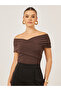 Off-Shoulder Ribbed Solid Top