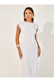 Textured Sleeveless Sheath Midi Dress - 3