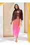 Color Block Cape Sleeve Midi Dress - 2